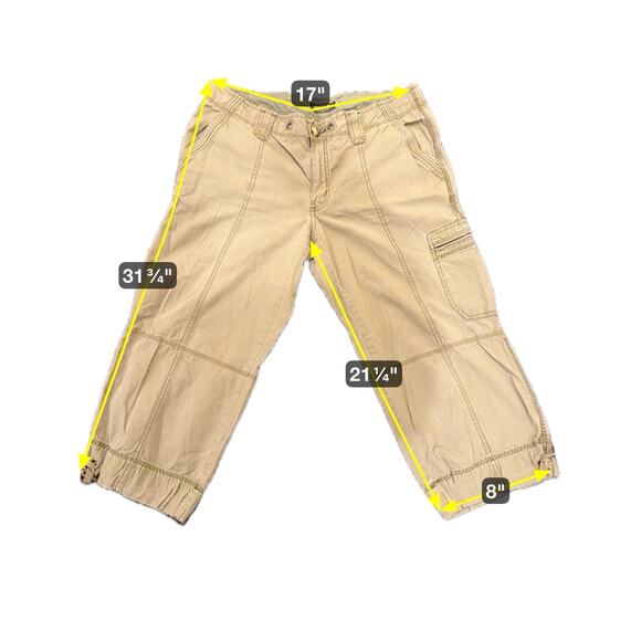 Eddie Bauer-Womens Cargo Crop Lightweight Pants-Size 12 Tall-Olive Green - Picture 2 of 14